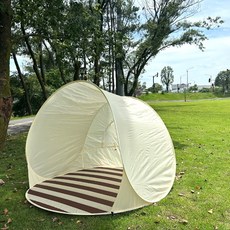 헤임아로 원터치 텐트 그늘막 피크닉 한강 비치 오픈형 휴대용 텐트 설치간편, 매트 set