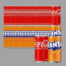 코카콜라 190ml (30개) + 환타 오렌지 (30캔), 코카콜라 190ml (30개) + 환타 오렌지 190m