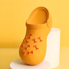 Lanboer 寵物涼鞋啾啾玩具, 橘色, 1個