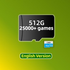 TF 게임카드는 Trimui Smart Bri 복고게임 많은 PSP PS1 휴대용 핸드헬드 게임기 스피드 선물 메모리 SD, 512G 25000 English, China Mainland