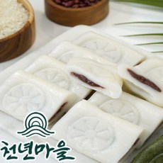 [생산자판매]천년마을 굳지않는 떡 백미 앙꼬절편 앙금가래떡4종 12개, 500g, 1세트
