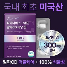 랩온랩 프리미엄 파라다이스 그레인 알파CD 버닝 핏, 1개, 60정