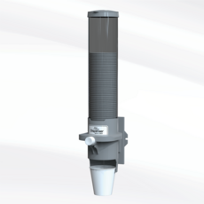 원터치 디스펜서 종이컵 보관함 그레이, 1개