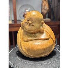 太行崖柏 彌勒佛 12cm, 如圖所示, 1個