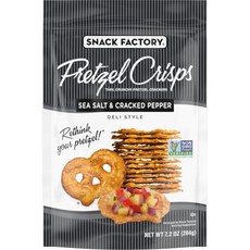 Snack Factory 크래커 비스킷 스낵 팩토리 버팔로 윙 프레첼 크리스프 비변형식품 7.2 온스 재밀봉 가능 봉지, 1개, 204g