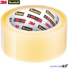 3M 스카치 포장용 박스테이프 PK65 48mmx40m, 1개, 투명