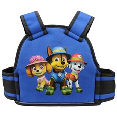 [MIT]兒童機車背帶 機車安全帶 兒童騎行安全帶 1歲-10歲適用 高透氣性卡通款, 藍色小狗, 1個