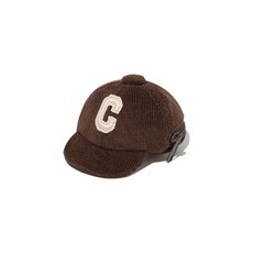 COVERNAT 코듀로이 C로고 모자 파우치 브라운