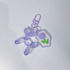 풍선 개 빛나는 키 체풍선 밤빛나는 Pewndant 열쇠 고리 액세서리 배낭 가방 펜던트 Things Y2K New, [02] 02