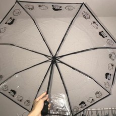 CHANE 透明雨傘 雙C字母 折疊全自動開收 簡約輕便