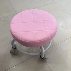 아기 강아지 목욕 바퀴있는 등받이 낮은 의자 샴푸 간이 보조 체어, 10. 핑크 두꺼운 쿠션 조용한 바퀴