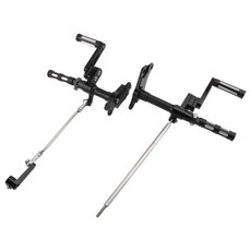 오토바이 프론트 컨트롤 풋 페그 키트 도구, 3. Black A, 기본