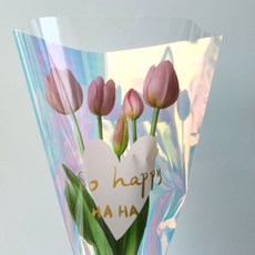 홀로그램 꽃 포장지 포장비닐 10장 대형 꽃다발용 꽃포장 선물
