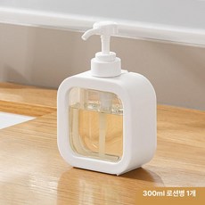 주방 세제 핸드워시 씽크대용 물비누 용기 세제통 거품형, 1개, 300ml 로션 병 1개