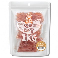 멍쵸 먹보대장 1kg 9종 강아지간식, 1개, 먹보대장 소프트치킨슬라이스