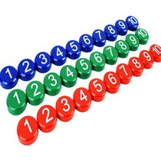 마뷰 숫자자석 원형숫자자석, 파랑