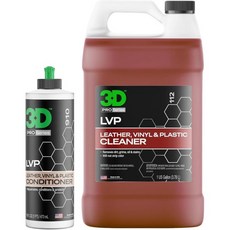 3D LVP 인테리어 클리너 및 컨디셔너 번들 깊은 세정 가죽 비닐 플라스틱 보호 1갤런 16온스, 3D LVP 인테리어 클리너 및 컨디셔너 번들 깊은 세