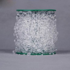 인공 진주 비즈 체인 화환 꽃 DIY 웨딩 파티 호의 신부 부케 장식 베이지 화이트 핑크 레드 5 미터, 04 clear