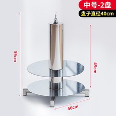 御前臻選不鏽鋼電線放線架 可調轉速電工, 1個, 中號-2盤-直徑40（1.5-16平方）
