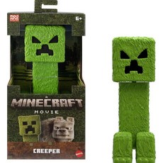 Mattel 마인크래프트 대형 액션 피규어 30.5cm12인치 포즈를 취할 수 있는 스티브 장난감 수집용 영화에서 영감을 얻었습니다 215376, Creeper