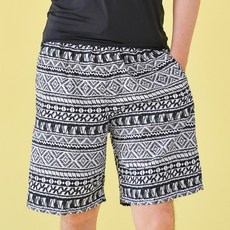 Herringbone 男款衝浪印花款抽繩短褲 A105M