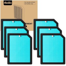 Aircillin 공기 청정기 AP1501 교체 필터 4팩 H13 트루 헤파 필터 활성탄 필터(AP1501), 6팩