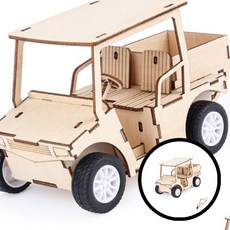 프라모델 골프카트 차량모델 어린이취미 조립식모형 DIY 목재모형 자동차모형 모형제작 장난감