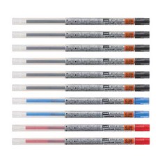 유니 스타일핏 리필심 0.38mm UMR-109-38, 흑6청2적2