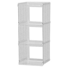 透明可堆疊鞋架，簡約防塵鞋子收納架，多功能鞋櫃, 透明, 1個