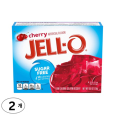 JELLO 젤로 슈가프리 젤라틴 체리, 17g, 2개