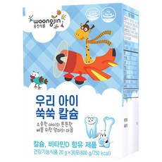 Woongjin 孩童鈣果凍條 30包入, 600g, 1盒