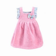 可愛洋裝造型珊瑚絨擦手巾 掛式吸水速乾擦手巾, 1個, 1個裝