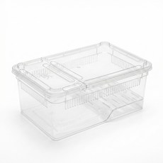 爬蟲飼養盒 大樹盒 透明通風 爬蟲箱 寵物飼養箱 蜥蜴 蜘蛛 飼養盒, 二代升級款 小號飼養盒, 1個