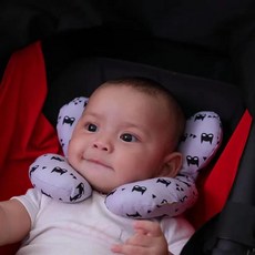 베개 보호 여행 자동차 좌석 머리 목 지원 신생아 모양 받침 쿠션, 4. Cat, 1개