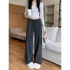 DFMEI 無託腹孕婦褲可調節抽繩人棉寬鬆高腰舒適秋夏季鬆弛感兩穿闊腿褲