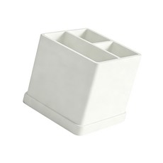 안정적인 치약 및 칫솔 홀더 및 칫솔 홀 홀더 및 칫솔 홀더, 하얀색, 1개