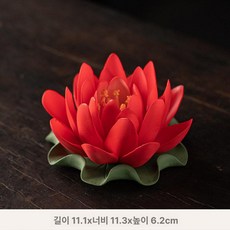 금성여자 연꽃조화 연꽃 조화꽃 연등제작 불교굿즈, 레드 A, 기본 향
