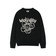 [국내매장판] 와키윌리 빅릴리 그래픽 풀오버 니트 블랙 WA2503KT15BK 178991