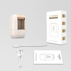 2025年新款 頭部電動上藥器 震動精油導入滾珠頭皮上藥梳 紅光按摩梳, 白色