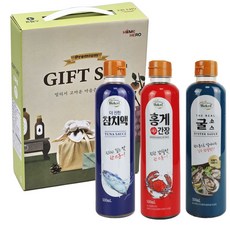 1만원 이하 명절선물세트 홈히어로 스페셜1호 (참치액 500ml+홍게간장 500ml+굴소스 500ml), 1세트, 1.5L