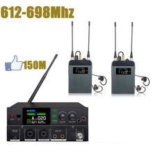 Leicozic PM10 모노 스테레오 무선 인이어 모니터링 시스템 트루 다이버시티 500 600Mhz 금속 150M 2x150mW 좌우 패닝, 7) 2 Receiver 600Mhz, [04] 2 Receiver 600Mhz