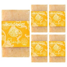 발리솝 천연 수제 세수 세안 비누 저자극 보습 망고, 100g, 5개입