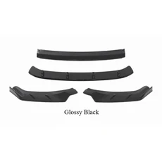VW Arteon R-Line 2020 - 2024 RS 스타일 4Pcs 프론트 스플리터 바디 외부 페이스 리프트 수리 키트 용 앞, 01 Glossy Black
