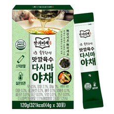 맛의비책 맛깔육수 다시마 야채 코인육수 분말스틱 천연조미료, 1개, 120g
