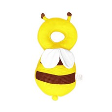 防摔蜜蜂學步枕 嬰兒護頭枕 防撞背包 頭部保護墊, 透氣款,大號, 黃色