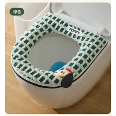 1 Pc 귀여운 플러시 변기 시트 쿠션 가정용 두꺼운 겨울 방수 범용 플러시 변기 시트 쿠션 모든 계절에 사, 04 Color  002