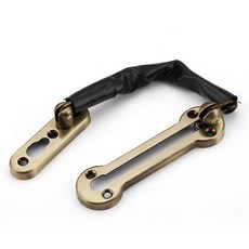 1+1 체인 잠금장치 현관문 안전고리 현관 쇠사슬 문고리 걸쇠 체인형 도어 자물쇠, 라운드-황동, 1개