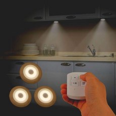 휴대용 조명등 WARM 리모컨포함 LED터치등3개 Set tpp*863oO, 1개