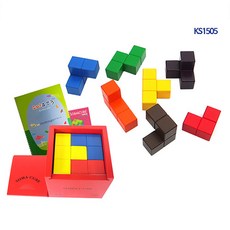 [가베가족] KS1505 큰솔 빨간통 칼라소마큐브 3단계, one color/free, 1개
