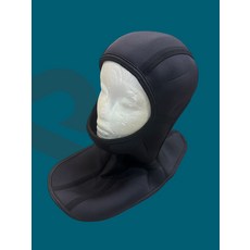 潛水頭套：氯丁橡膠保暖頭套，舒適貼合，水上運動防曬必備, 長下擺 黑色